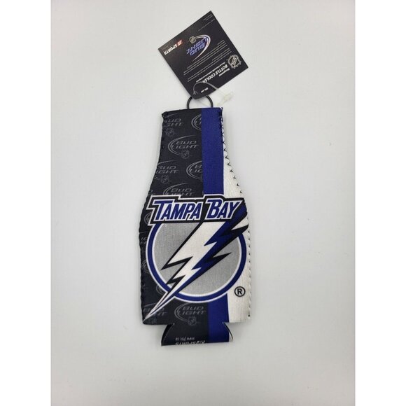 NHL Neoprene Bottle Cooler Bud Light - LNH (French) - New - Tampa Bay Lightning - Picture 2 of 2